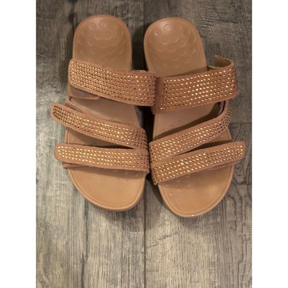 Vionic Women's Brown Pacific Alexis Platform Adjustable Slide Sandal Size 7 - Picture 10 of 10